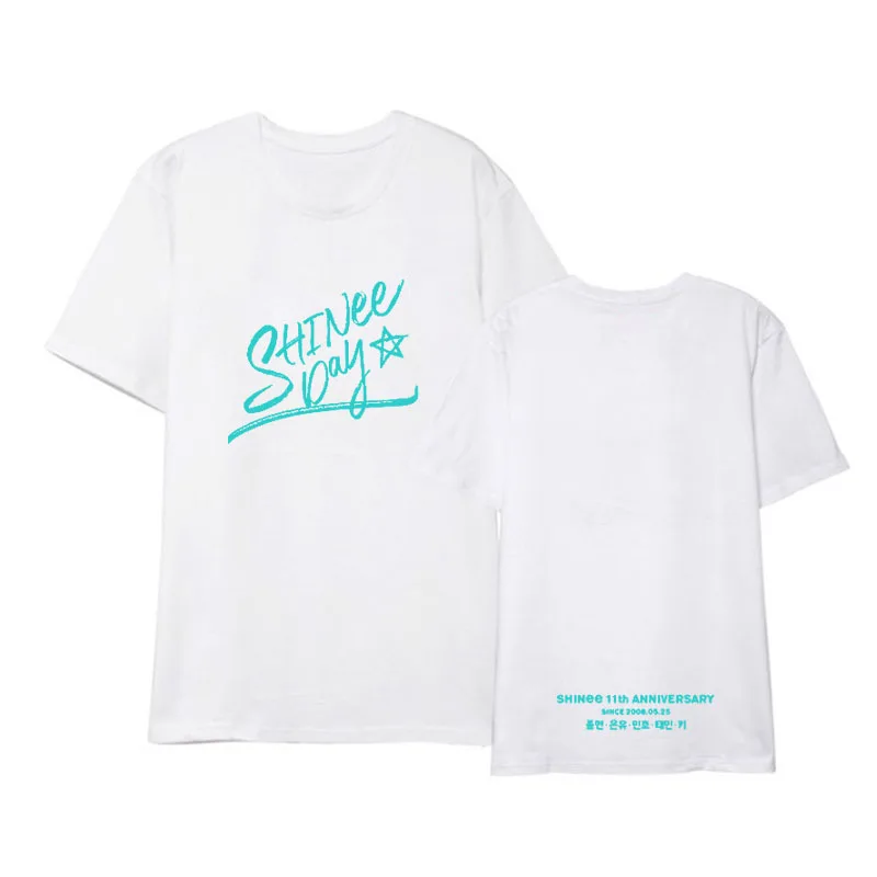 Kpop SHINee Day рубашки с альбомом на 11 лет уличная свободная футболка топы короткими