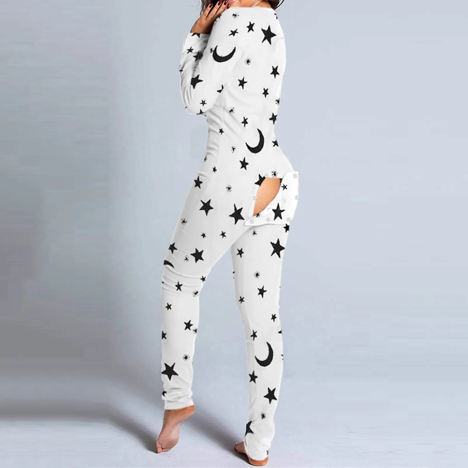 

Модная женская пижама-комбинезон на пуговицах спереди функциональная модель с застежкой на пуговицах женская пижама пикантная одежда для ...