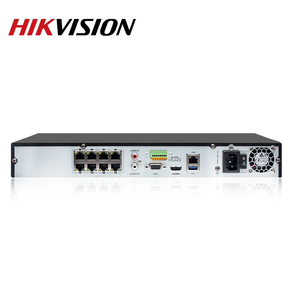 Hikvision NVR DS-7608NI-I2/8 P 4K сетевой видеорегистратор 8CH 2SATA 8 PoE порт H.265 Plug and Play IPC hikvision |