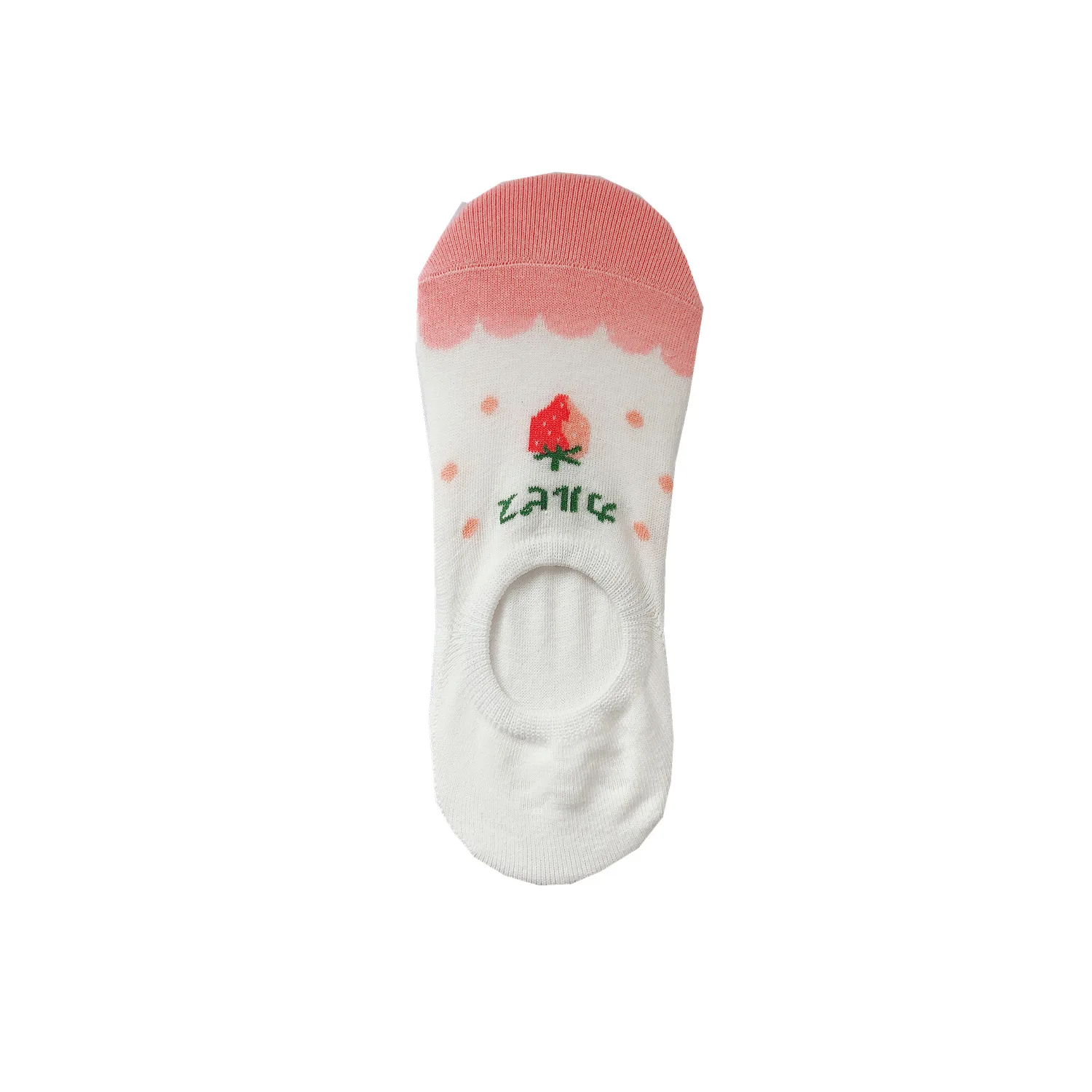 

Kawaii Women's Socks Japanese Harajuku Style Cute Strawberry Flower Pattern Design Funny White and Pink Girls Spring Summer Sock