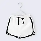 Однотонные хлопковые шорты для девочек и мальчиков, спортивные шорты, летние шорты, повседневные брюки с эластичной талией