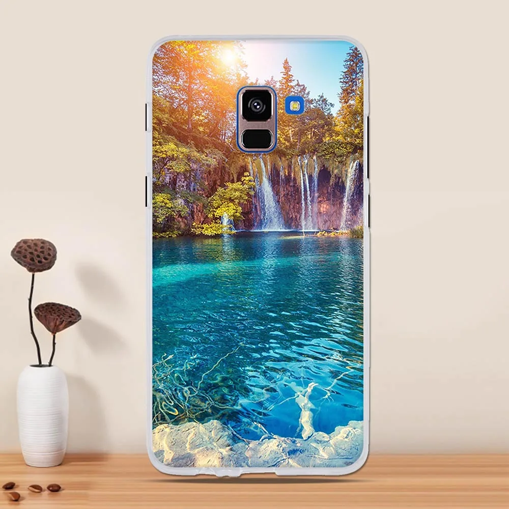 Чехол для samsung Galaxy A8 Plus чехол Капа Coque чехол из термополиуретана и силикона для samsung A8 Plus A 8+ A730F Чехол протектор бампер - Цвет: 42