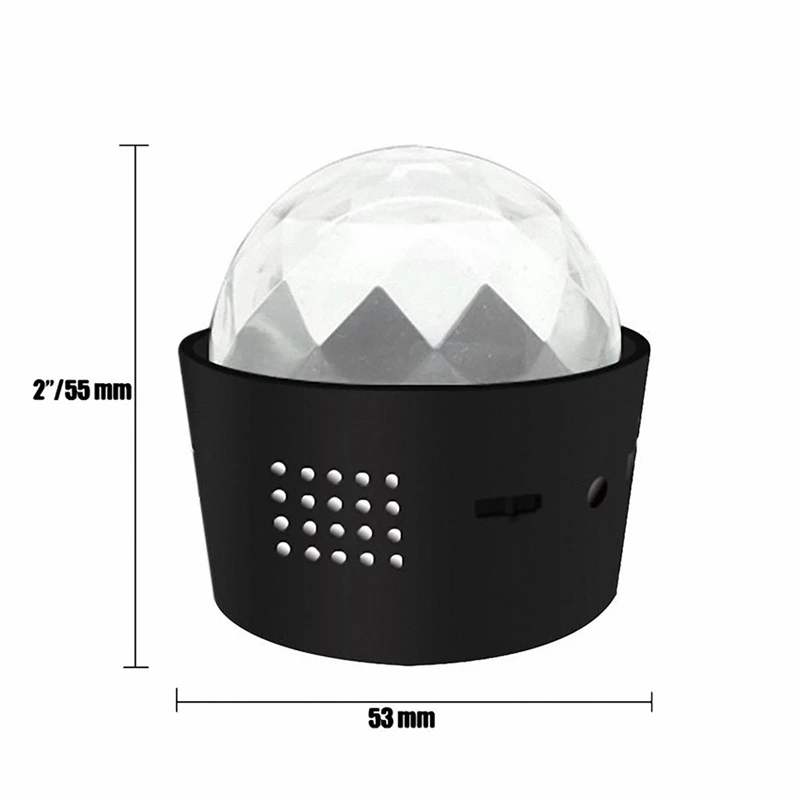 Миниатюрный беспроводной диско-шар светильник со звуковой активацией