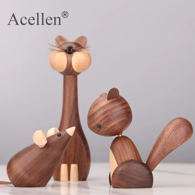 Деревянная белка подарки ремесла игрушки деревянная дома декоративные