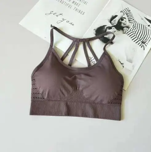 CB996 coffee bra Комплект из 2 предметов для спортзала, тренировочная одежда для женщин, спортивный комплект с бюстгальтером и леггинсами, спортивная одежда для женщин, одежда для спортзала, спортивный комплект для йоги - Цвет: CB996 coffee bra