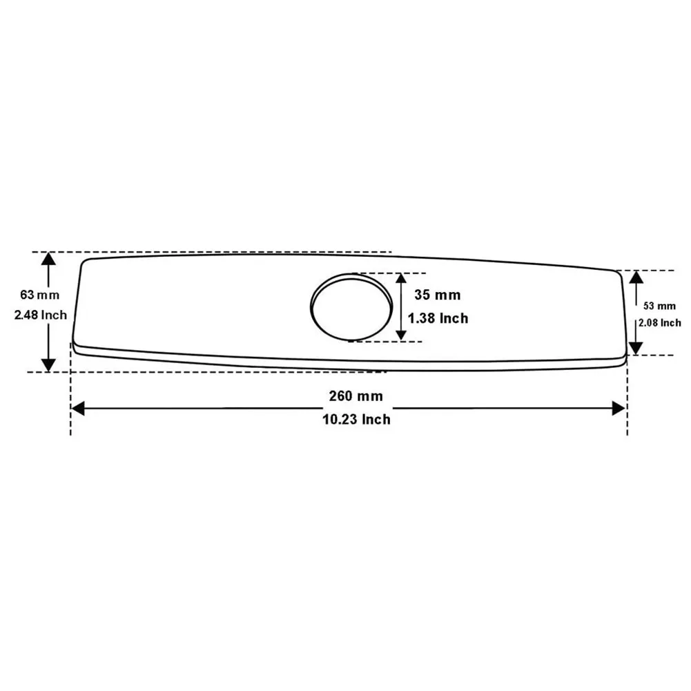 

10 Ines Deck Plate For Single Hole Kitchen Sink Faucet Hole Cover Stainless Steel Bathroom Sink Unused Mounting Escutcheon Panel