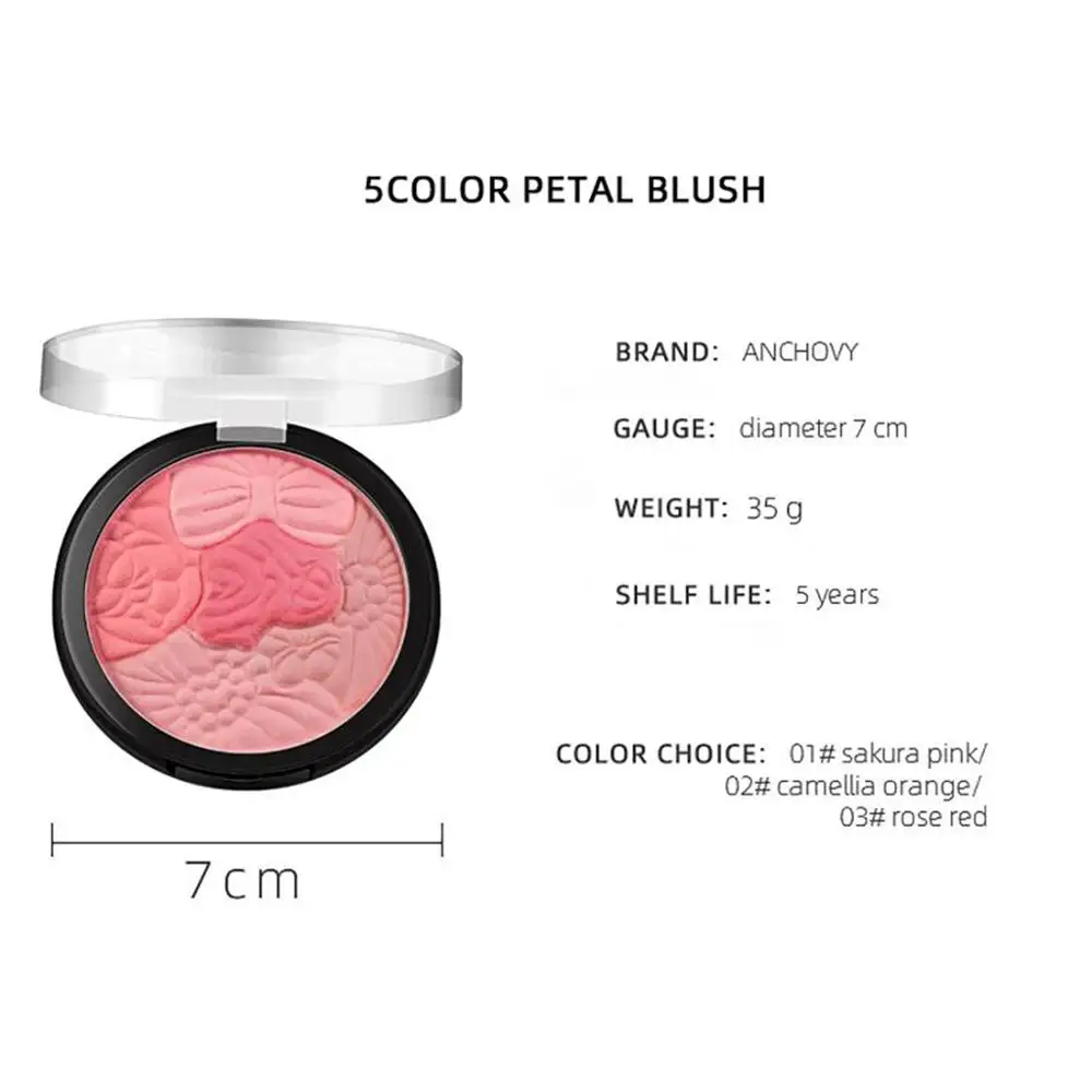Румяна для лица палитра макияжа Лепестковые матовые румяна хайлайтер пудра