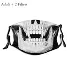 Ужасные ткань с черепом маски с черепом вампира ужасные для влюбленных Хэллоуин маска для лица с изображением рта чехол с фильтрами защита для лица
