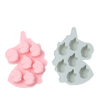 7 cells cute unicorn style no smell material silicone chocolate cake molds baking tools epoxy biscuit candle fondant mold