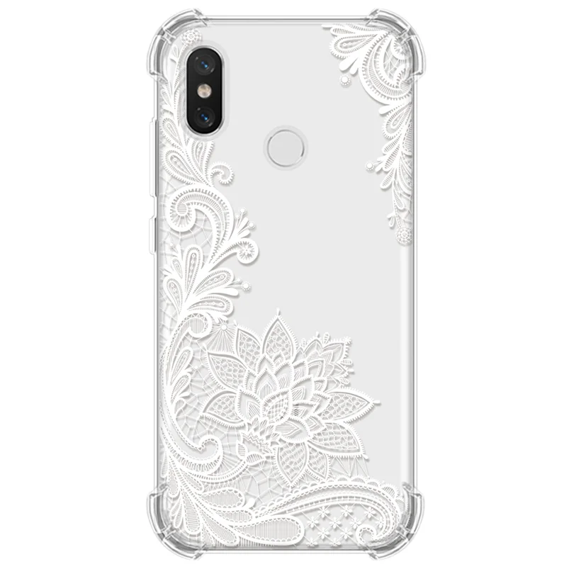 Прозрачный чехол с цветочной подушкой безопасности для Xiao mi Red mi 7 7A 6A 5 Plus K20 Note 4 4X5 6 7 Pro mi 9T A3 6 8 Lite 9 SE Play CC9 CC9e TPU - Цвет: sxhua-ba