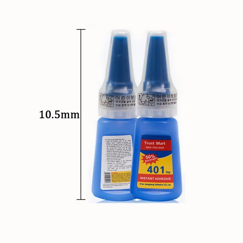 

20g 401 Liquid Super Glue Instant Strong Glue Bond Leather Wood Rubber Metal Glass Cyanoacrylate Home Accessorie Office Supplies