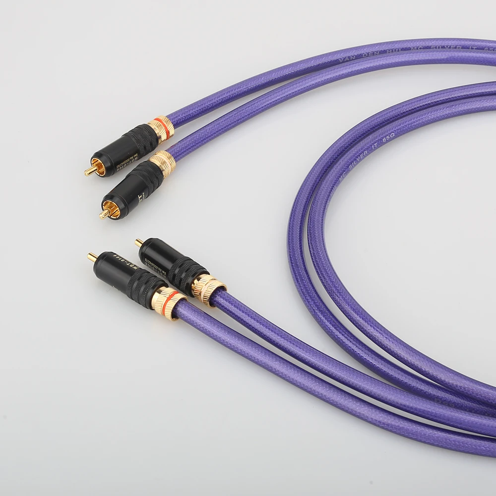 Пара MC SILVER IT 65 RCA аудио соединительный кабель с позолоченным разъемом|cable solder|cable