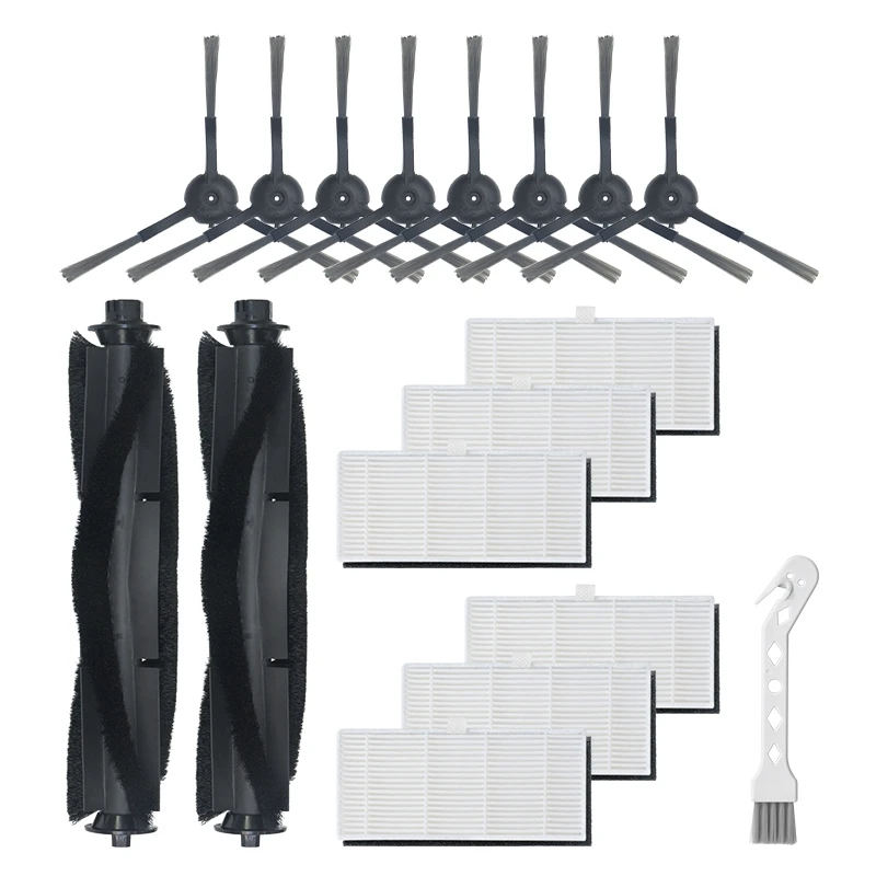 

17Pcs Replaceble Roll Brush Filter Side Brushes Accessories Set Parts for S9 Vacuum Cleaner Sweeper Replace for Home