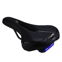 shock absorbing hollow comfortable bicycle saddle anti skid pvc fabric soft mtb bike saddle with tail ligh road cycling cushion