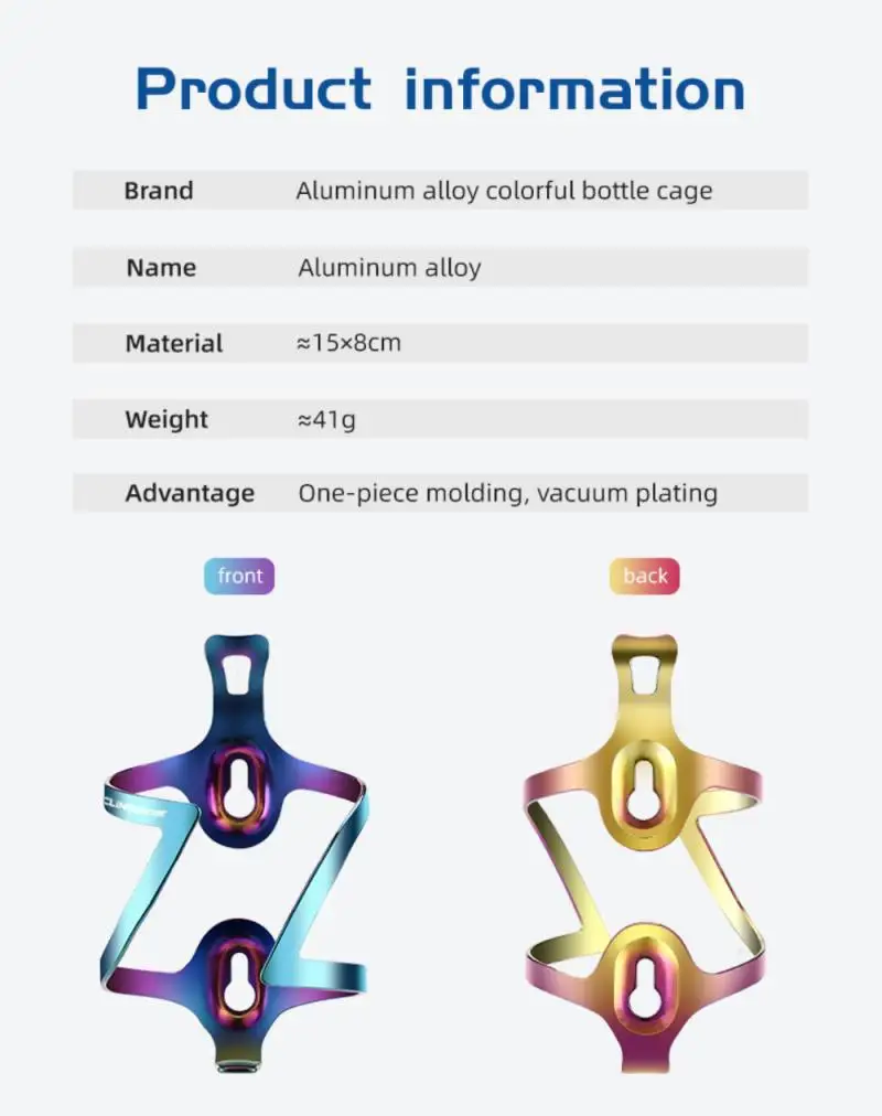 

Aluminum Alloy Road Bike Water Bottle Cage Cycling Bottle Holder Colorful Bicycle Water Bottle Holder Cage Lightweight TSLM1