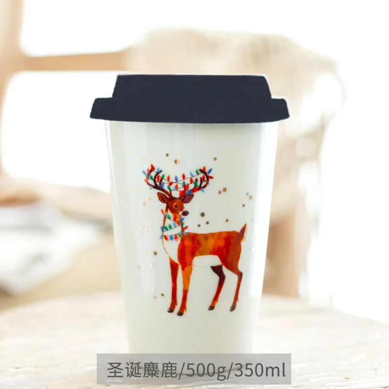 

Christmas Outdoor Coffee Mug Cup Milk Breakfast Cup Coffee Mugs Ceramic Christmas Kubki Do Kawy I Herbaty Mugs Coffee Cups