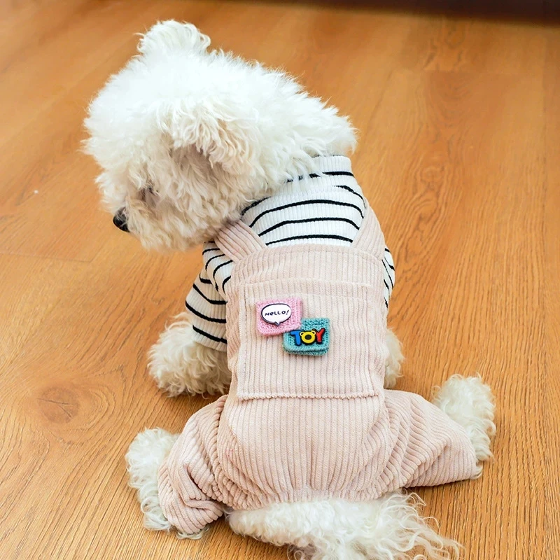 

Winter Dog Overalls Pet Clothes Jumpsuit Puppy Costume Outfit Garment Yorkshire Pomeranian Poodle Bichon Schnauzer Clothing