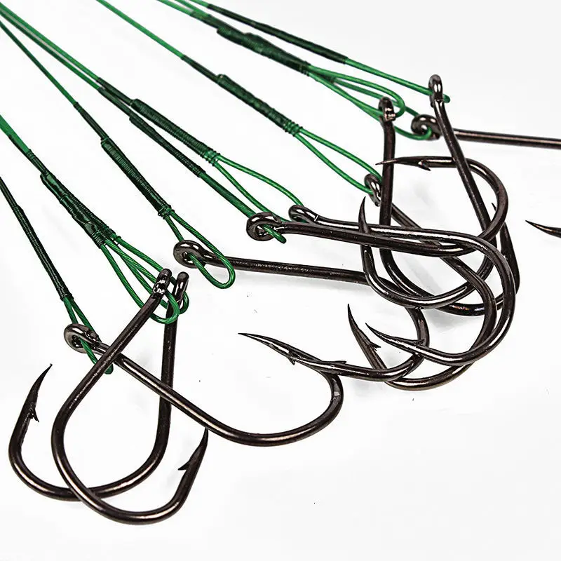 Строка крюк Fishinghook с зазубринами углеродистая стальной проволочный 5 см * 2 Фидер