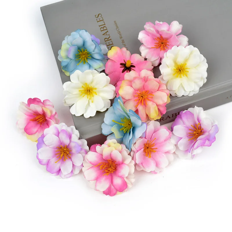 Искусственные цветочные головки ручной работы 5 шт. свадебное украшение для