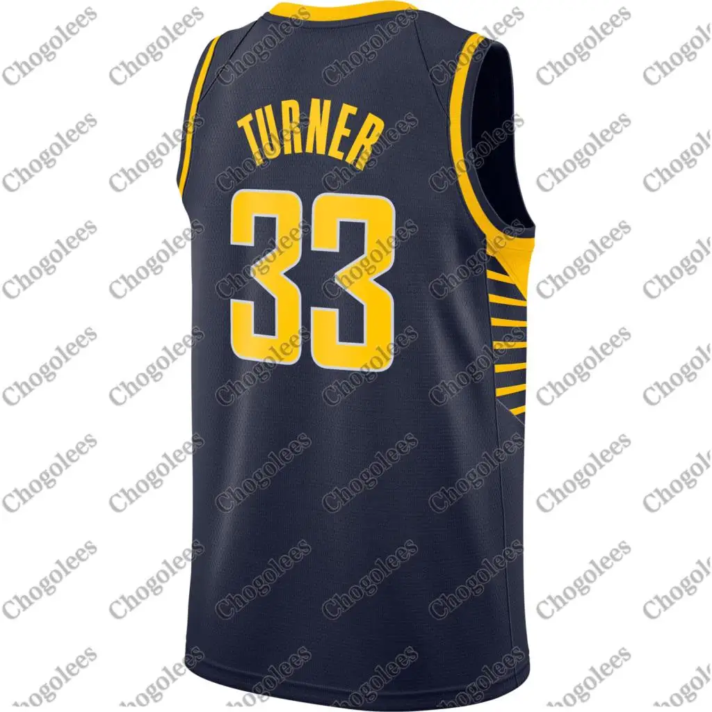 

Men Basketball Jersey Myles Turner Indiana Swingman Jersey Navy Icon Edition