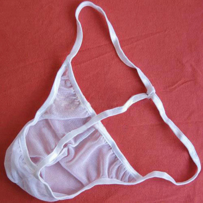 

2021 New Men's Sexy Transparent G-string Thong Briefs Bulge Pouch Breathable Panties Perspective Male Bikini Gay Underwear