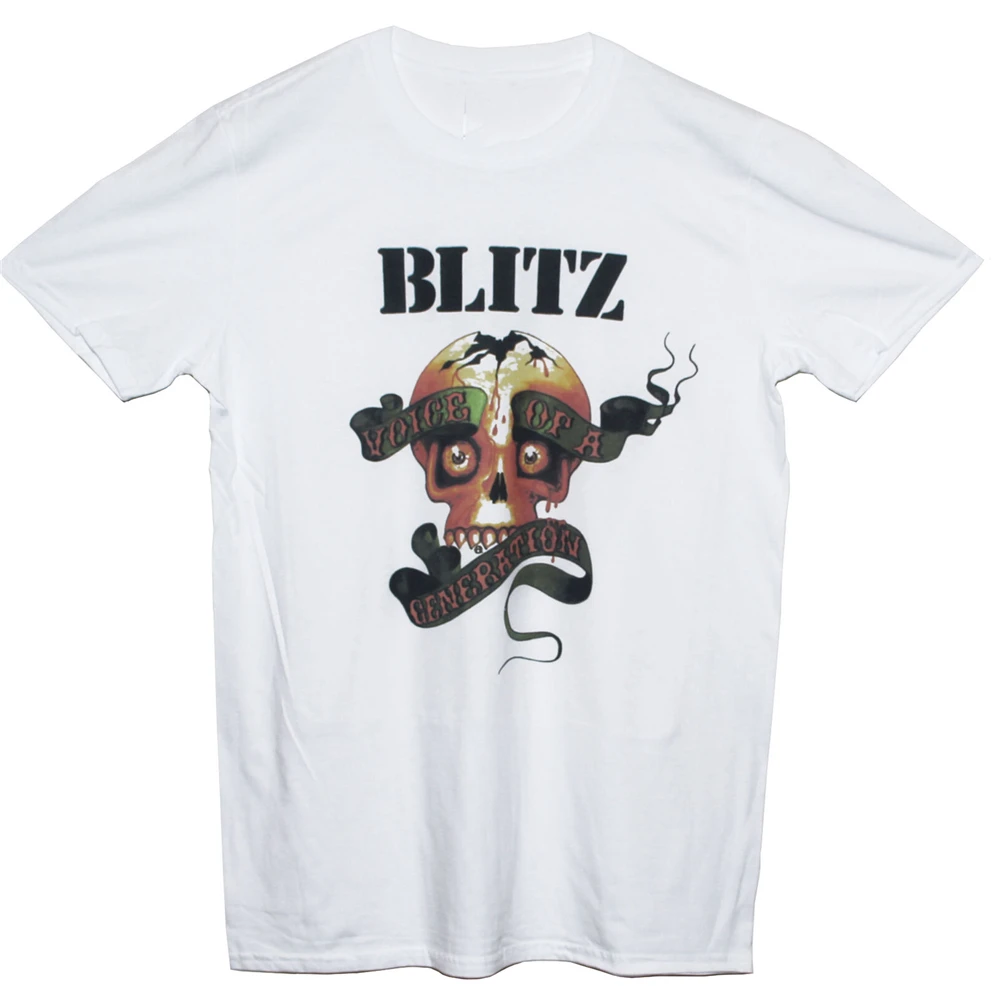 Футболка Blitz с надписью Поколение панк рок футболка графической лентой модная