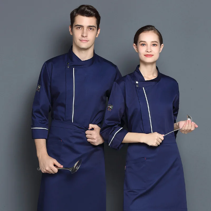 Одежда с длинным рукавом мужская одежда на осень и зиму костюм шеф повара для