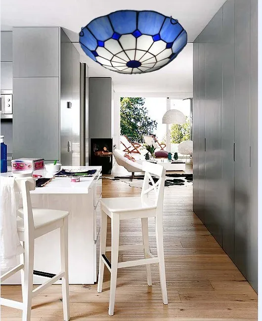 Богемные Западно-средиземноморские потолочные лампы Tiffany покрывают гостиную