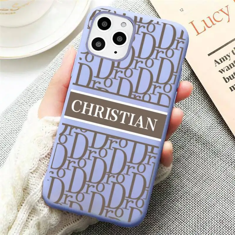 

Luxury Brand Christian Phone Case Candy Color for iPhone 11 12 mini pro XS MAX 8 7 6 6S Plus X SE 2020 XRdesign-dIoR