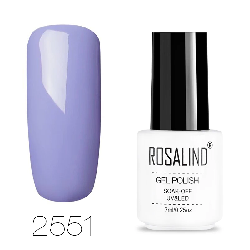 RC2551 ROSALIND классический сплошной Цвет гель лак для ногтей все для маникюра ногти маникюр Топ База Набор дизайн ногтей гель лаки - Цвет: RC2551