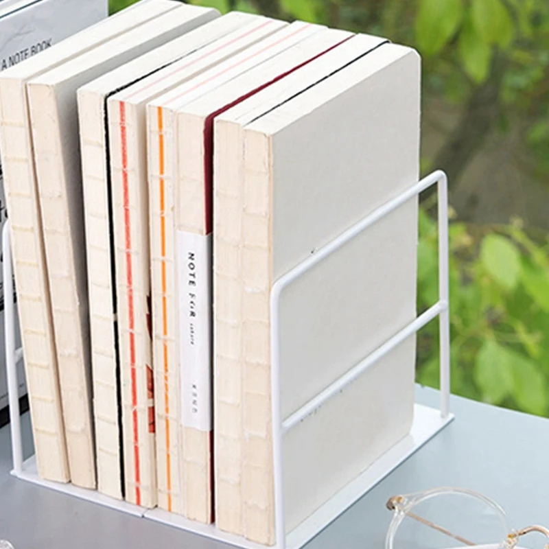 

1 Pair Bookends Book Support Desktop Office Magazine Stand Decorative Bookends for Books
