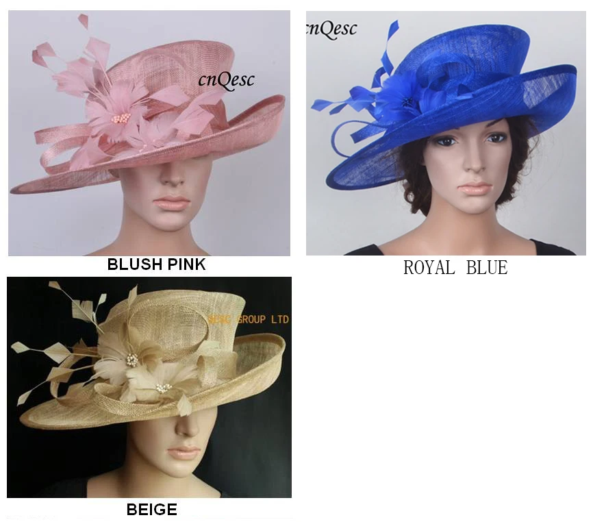 Шляпы Sinamay вуалетки церковные шляпы для скачек свадьбы Кубок Мельбурна Дерби