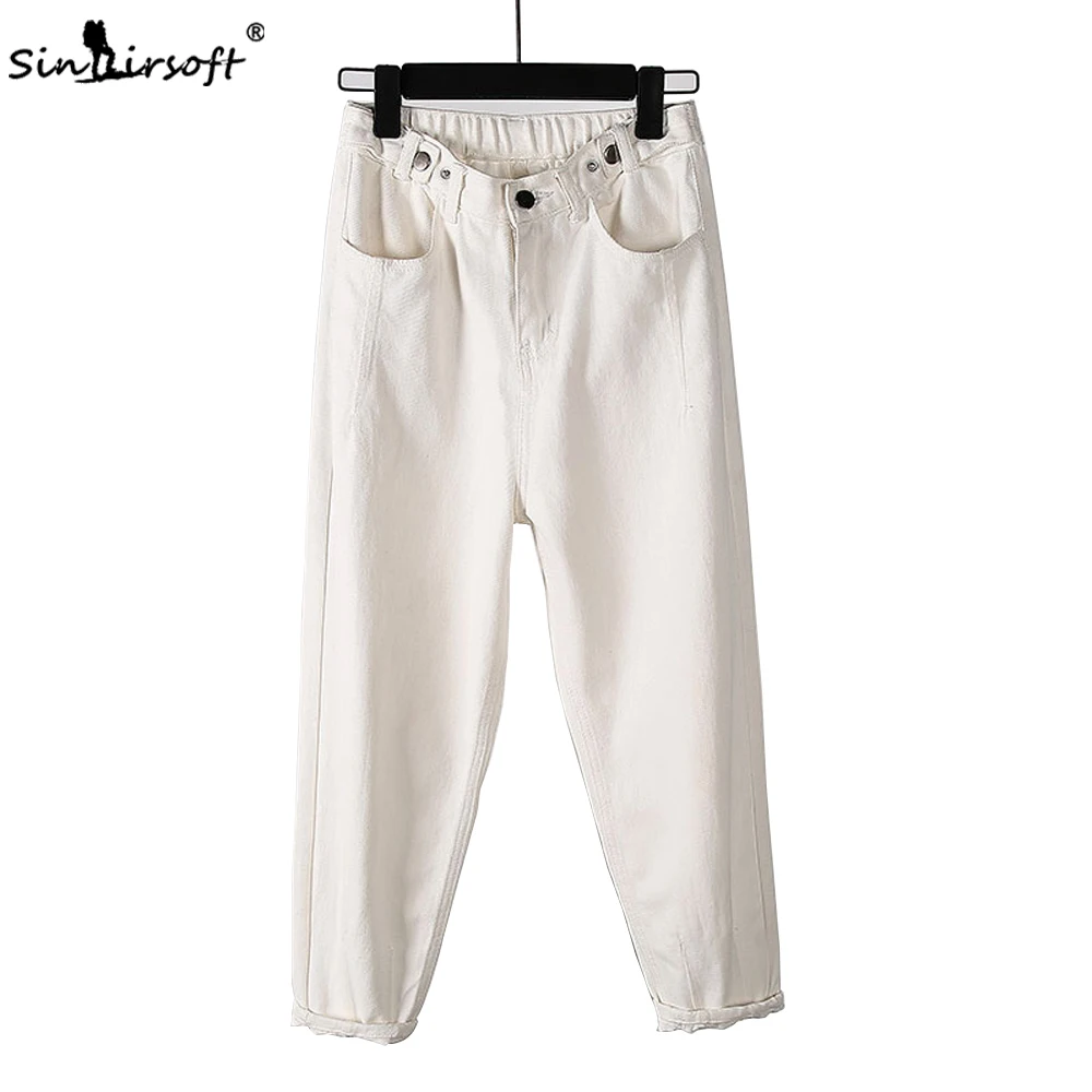 Корейская мода повседневные женские джинсы пять в одном цвете хлопок брендовые