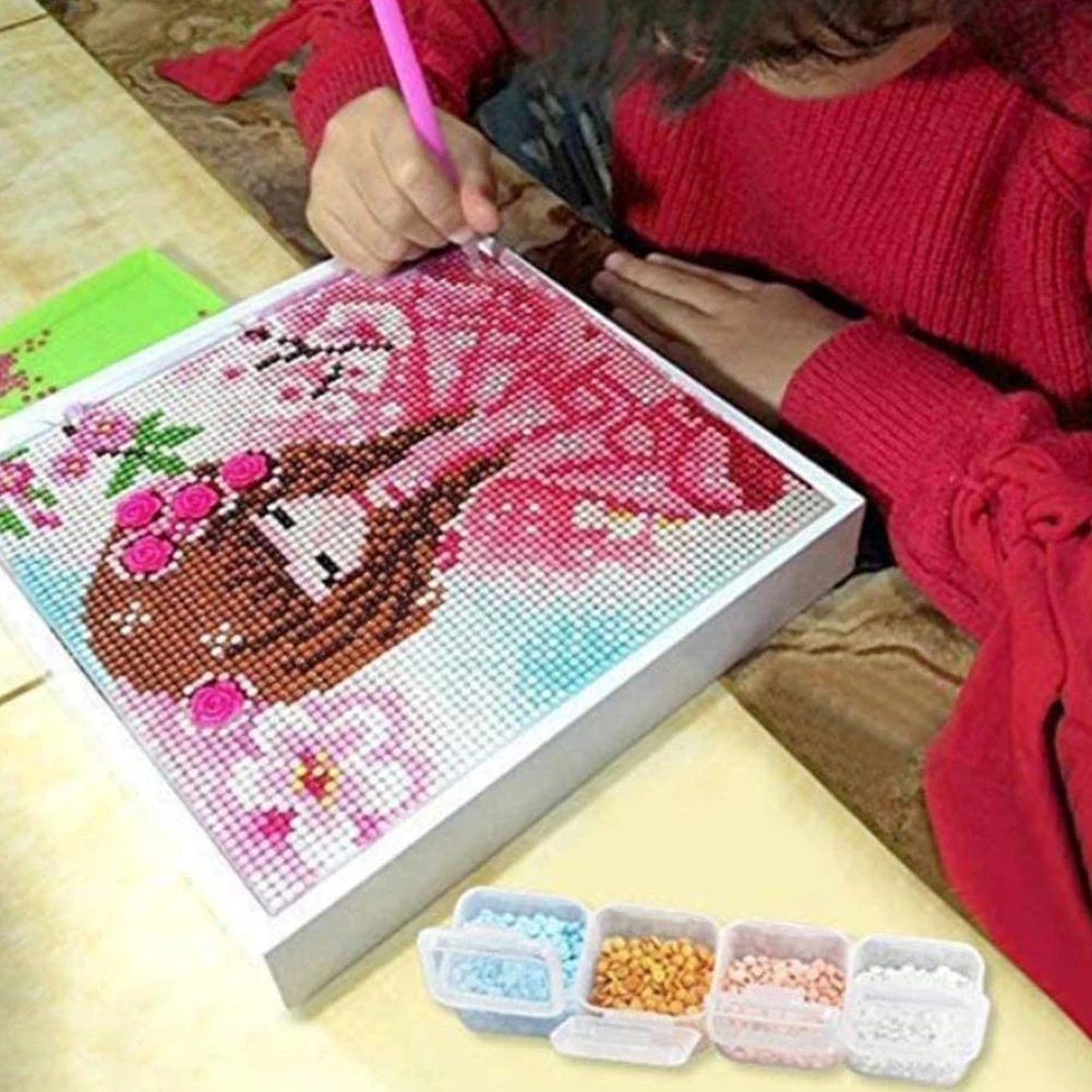 

Nail Art Tools Jewelry Box Storage Organizer Diamond Box 56 Grids Plastic Separate Beads Transparent For DIY Craft