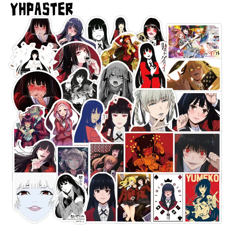 

10/30/50Pcs Kakegurui Japanese Anime Stickers Compulsive Gambler For Luggage Luggage Motorcycle Skateboard Guitar Refrigerator