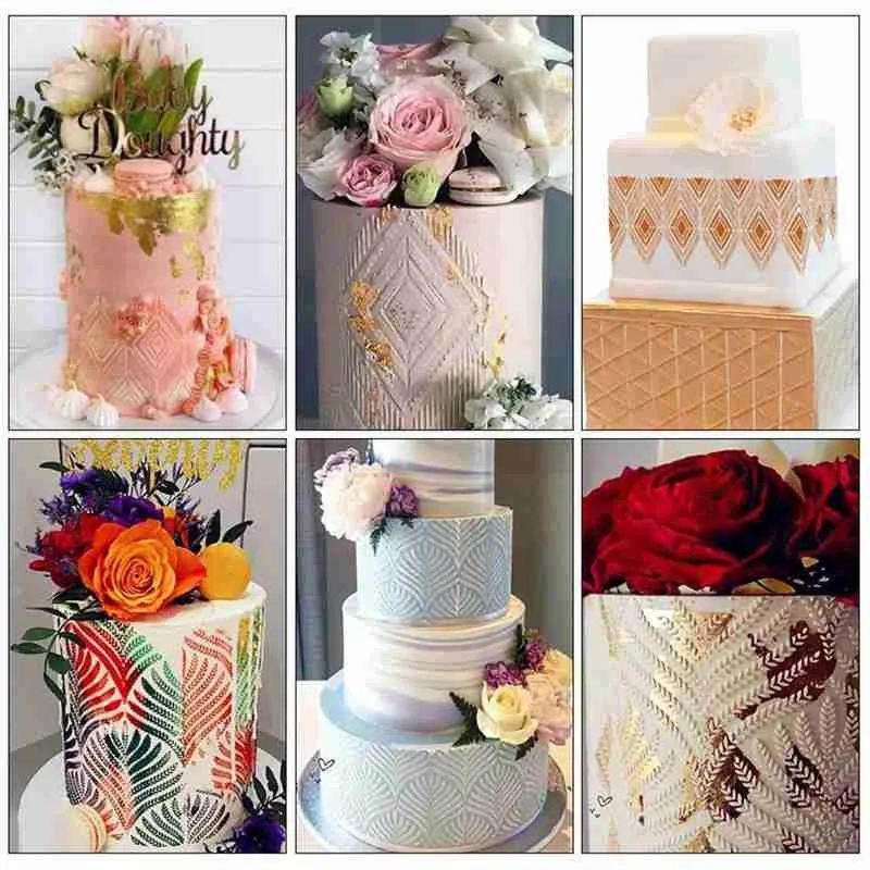 

PET Cake Stencils Flower Spray Stencils Template Mold Bottle Decorating Tool DIY Tools Stencil Mould Fondant Painting T3V1