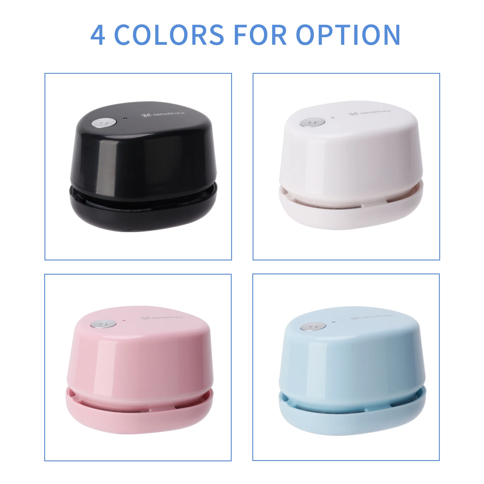 

tenwin Mini Desktop Vacuum Cleaner Portable Cordless Table Dust Sweeper Energy Saving for Cleaning Dust Crumbs Hairs Scraps