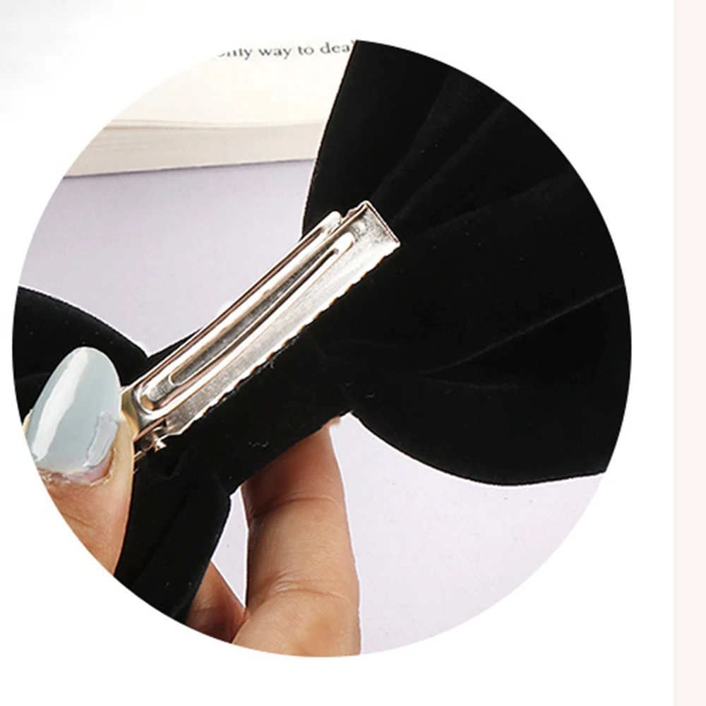 

Korean Velvet Bow With Clip Women Girls Elegant Bow Tie Hairpins Hair Clip Prom Hair Accessories Sweet Headwear Hair Ornaments