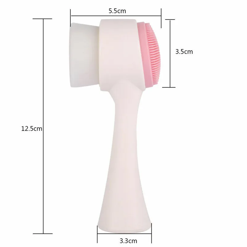 Щетка для очистки лица двухсторонний массажер очиститель пор очистка тела