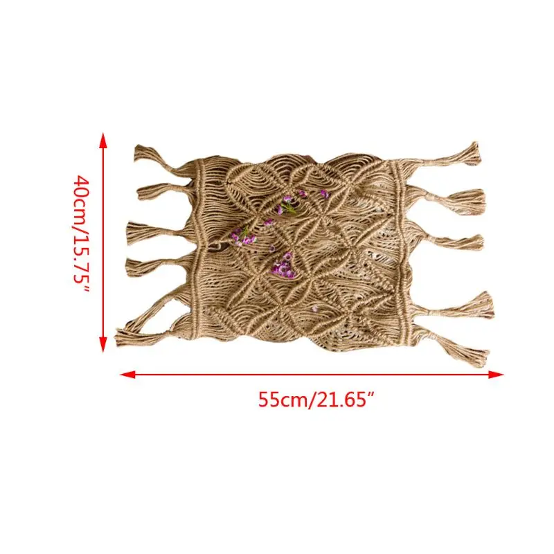 

Hemp rope cotton rope handmade woven tassel mat blanket Bohemia blanket Baby Photo Mat newborn photography props
