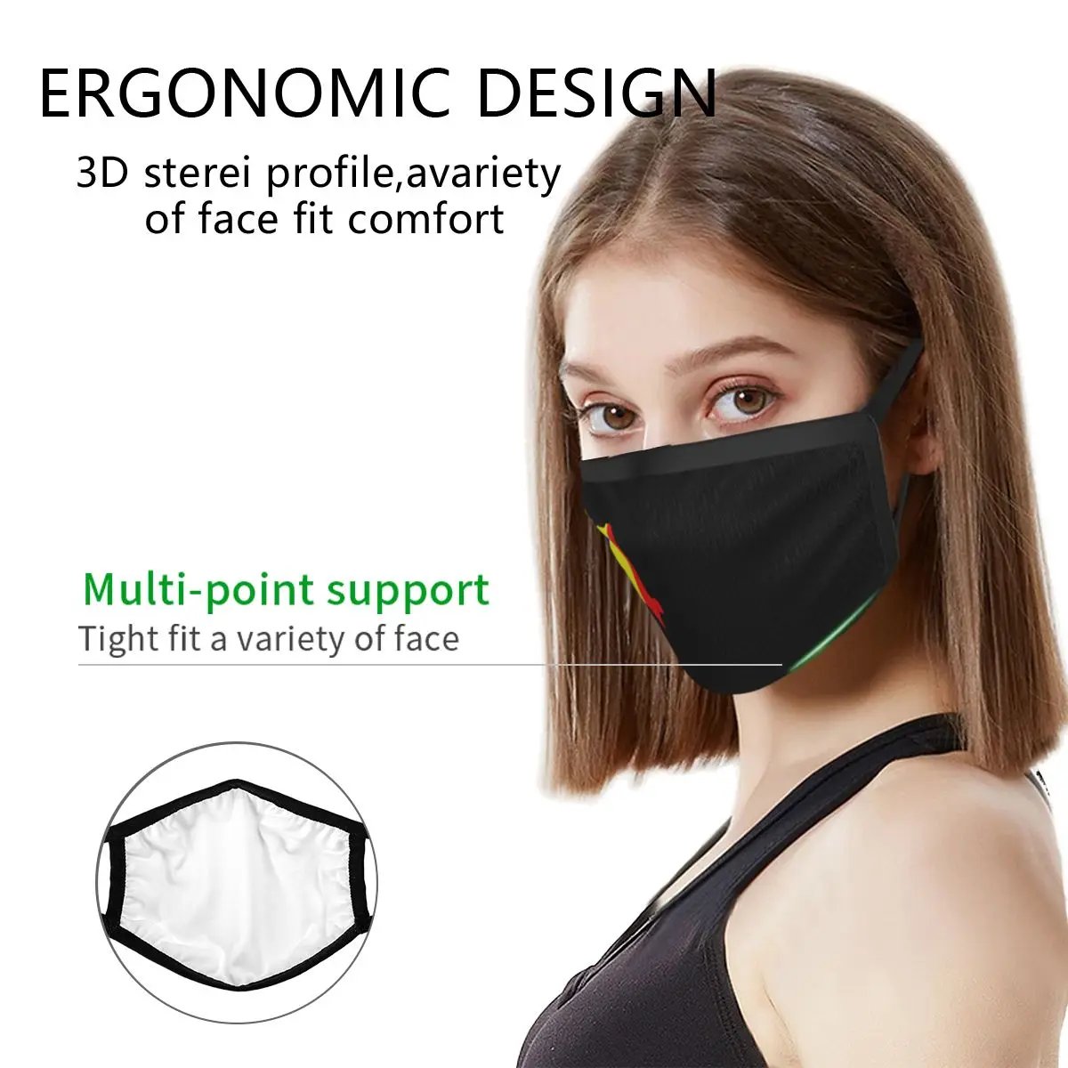 Romania Map Flag Non-Disposable Mouth Face Mask Romanian Anti Haze Dustproof Protection Cover Respirator Muffle | Аксессуары для