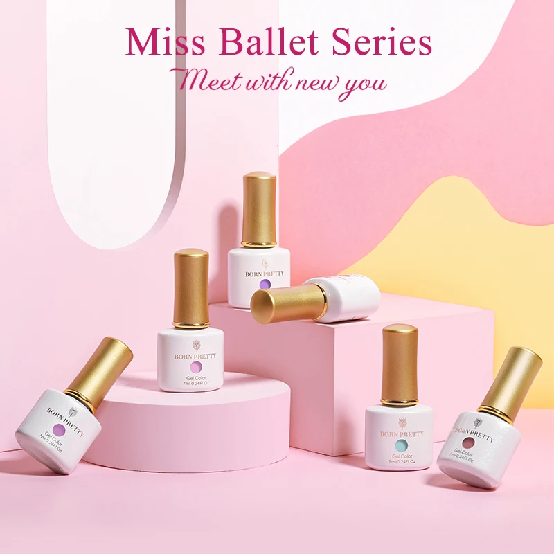 BORN PRETTY 1 бутылка 7 мл Miss Ballet серия Розовый Фиолетовый Синий гель лак для ногтей 114
