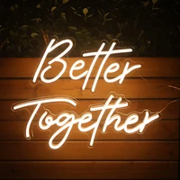 23x17better together led neon sign indoor wall lights party wedding shop window restaurant birthday decoration warm white