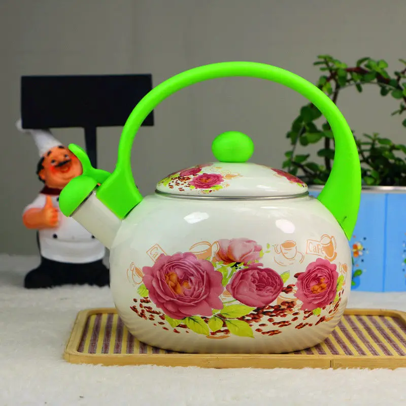 Эмалированный чайник для кемпинга кухонный Tetera электрический с контролем