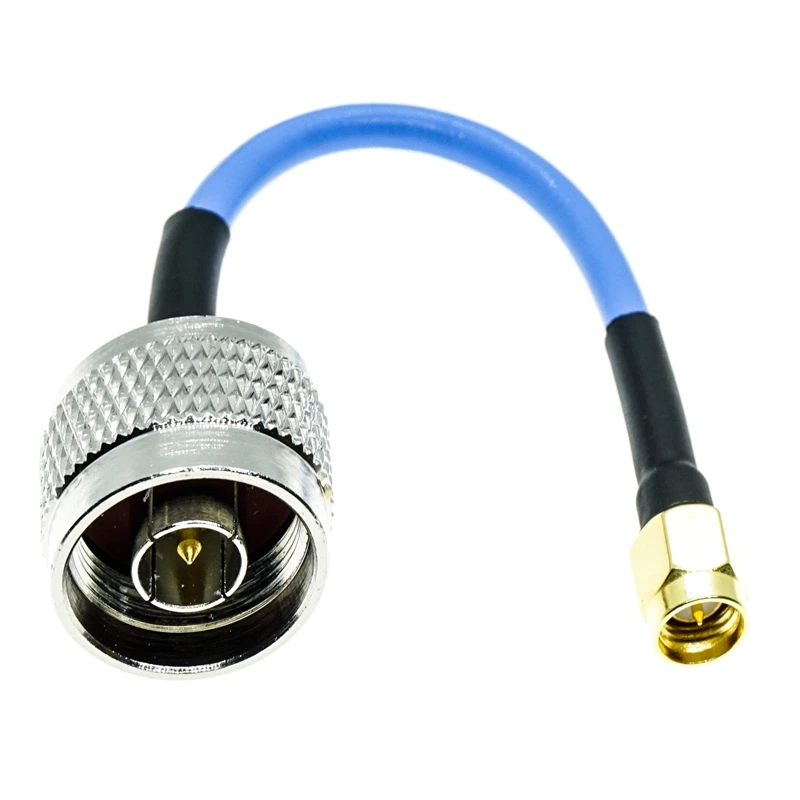 

N type male to SMA male plug connector RG402 RG-402 Semi Flexible Coaxial Cable 50ohm Blue