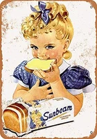 tin sign new aluminum 1954 sunbeam bread girl 11 8 x 7 8 inch