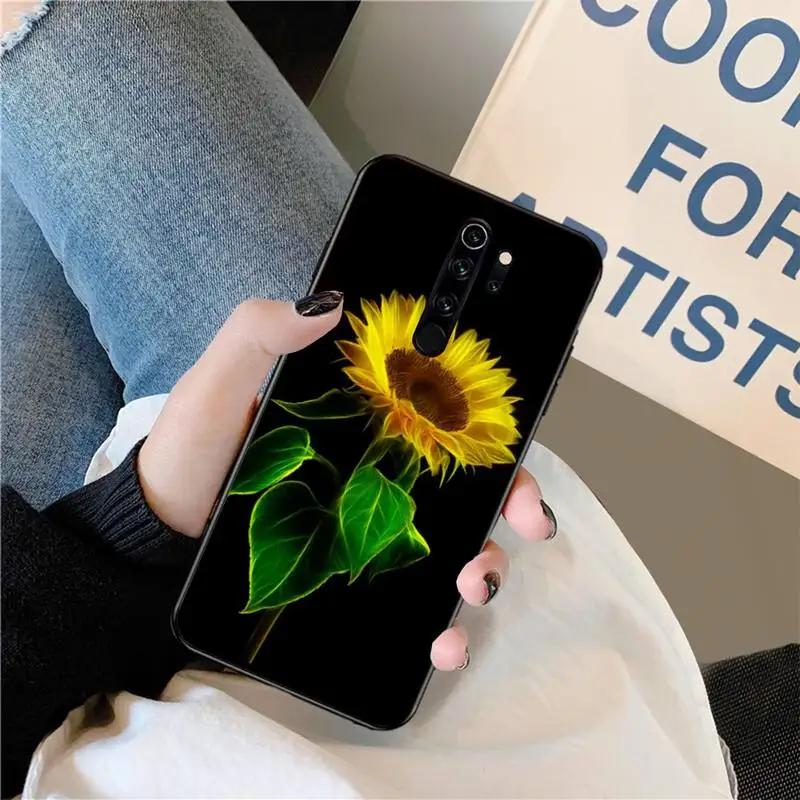 Чехол для телефона с рисунком подсолнуха розы сделай сам чехол Redmi Note 8 8A 8T 7 6 6A 5 5A 4
