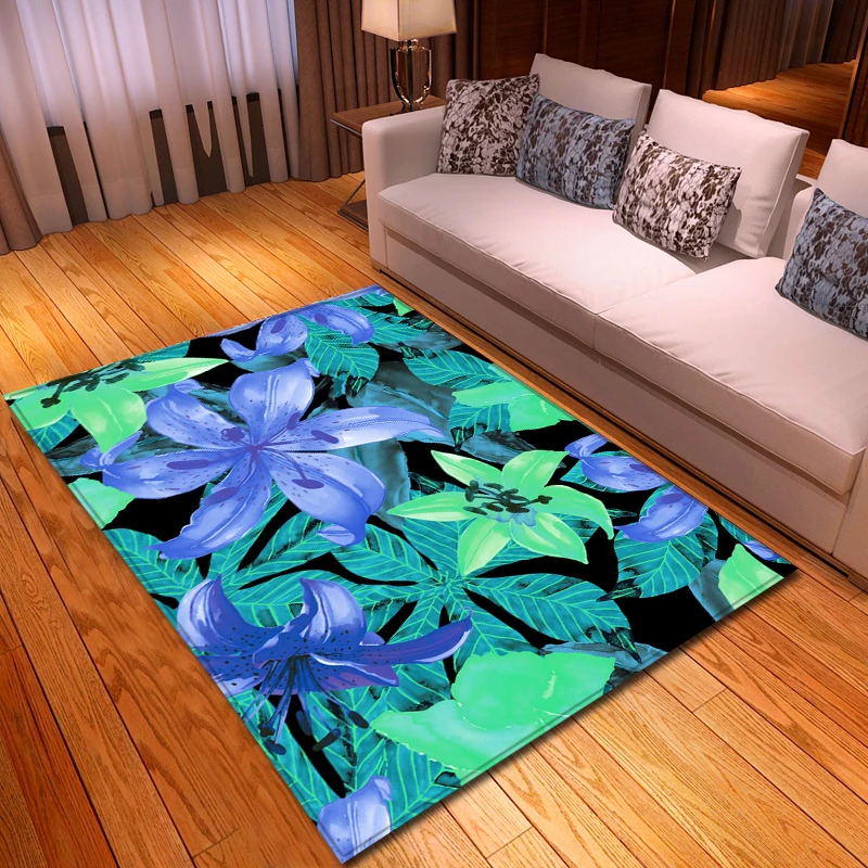Скандинавский стиль 3D Цветочный Коврик фланелевый коврик с эффектом памяти
