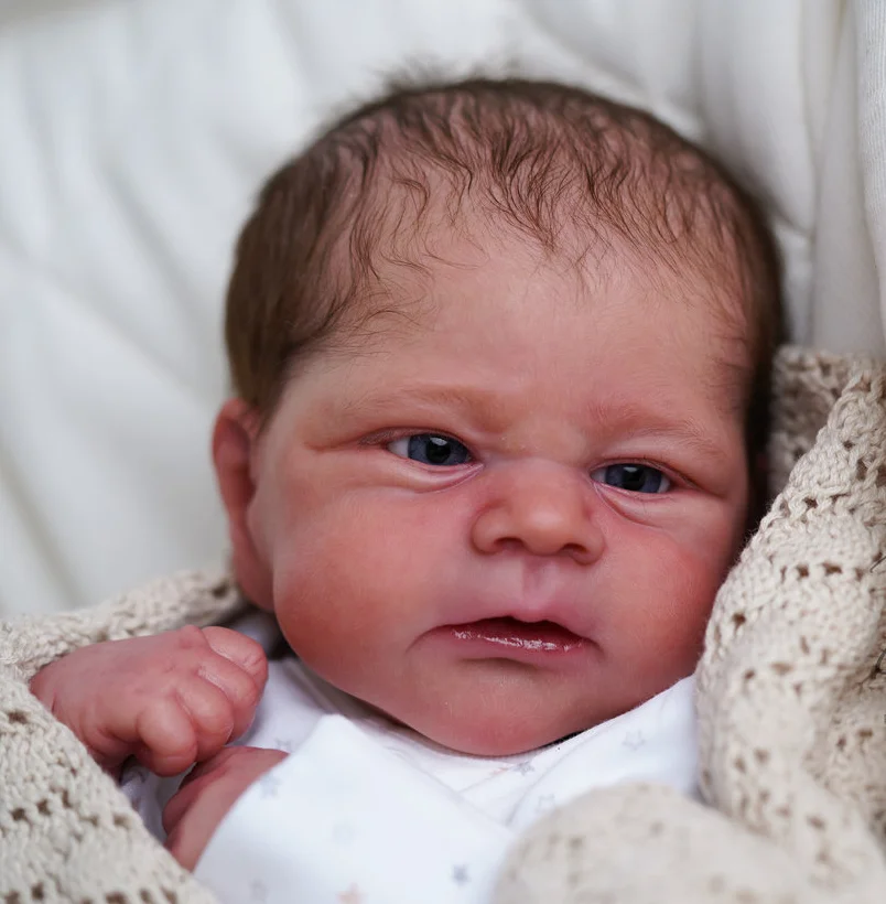 Мягкая на ощупь Гибкая кукла-реборн 17 дюймов Реалистичная свежая НЕОБРАБОТАННАЯ