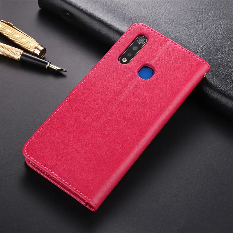 

For Vivo Y19 Case Hight Quality PU Leather Stand Case Book Flip Style Phone Cases For Vivo Y19 Soft TPU Back Cover
